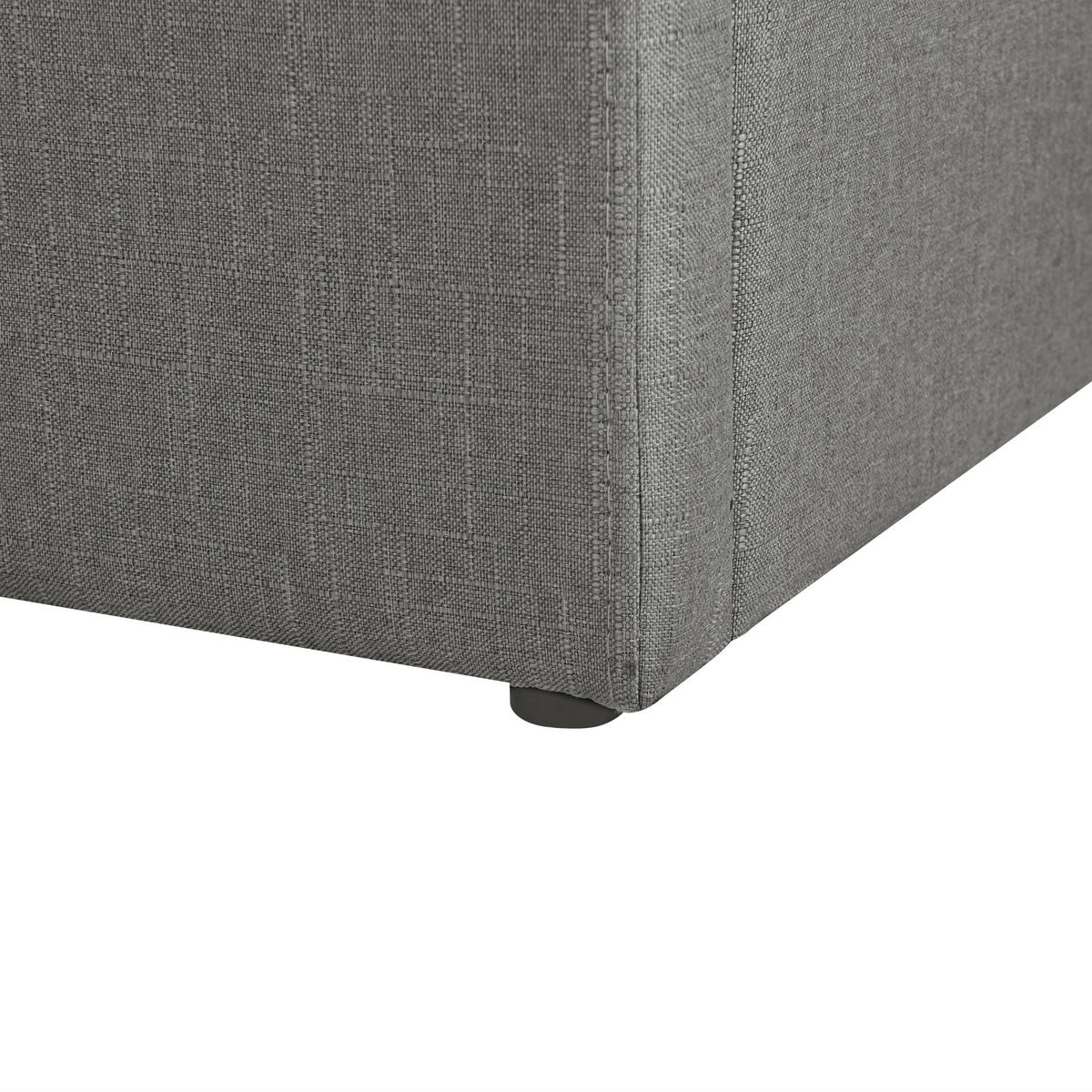 KÁRPITOZOTT ÁGY 140/200cm Sötétszürke Dinan - sötétszürke, textil (140/200cm) - Beliani