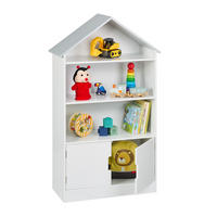 KINDERREGAL - Weiß, Holzwerkstoff (68/115/28cm) - Relaxdays