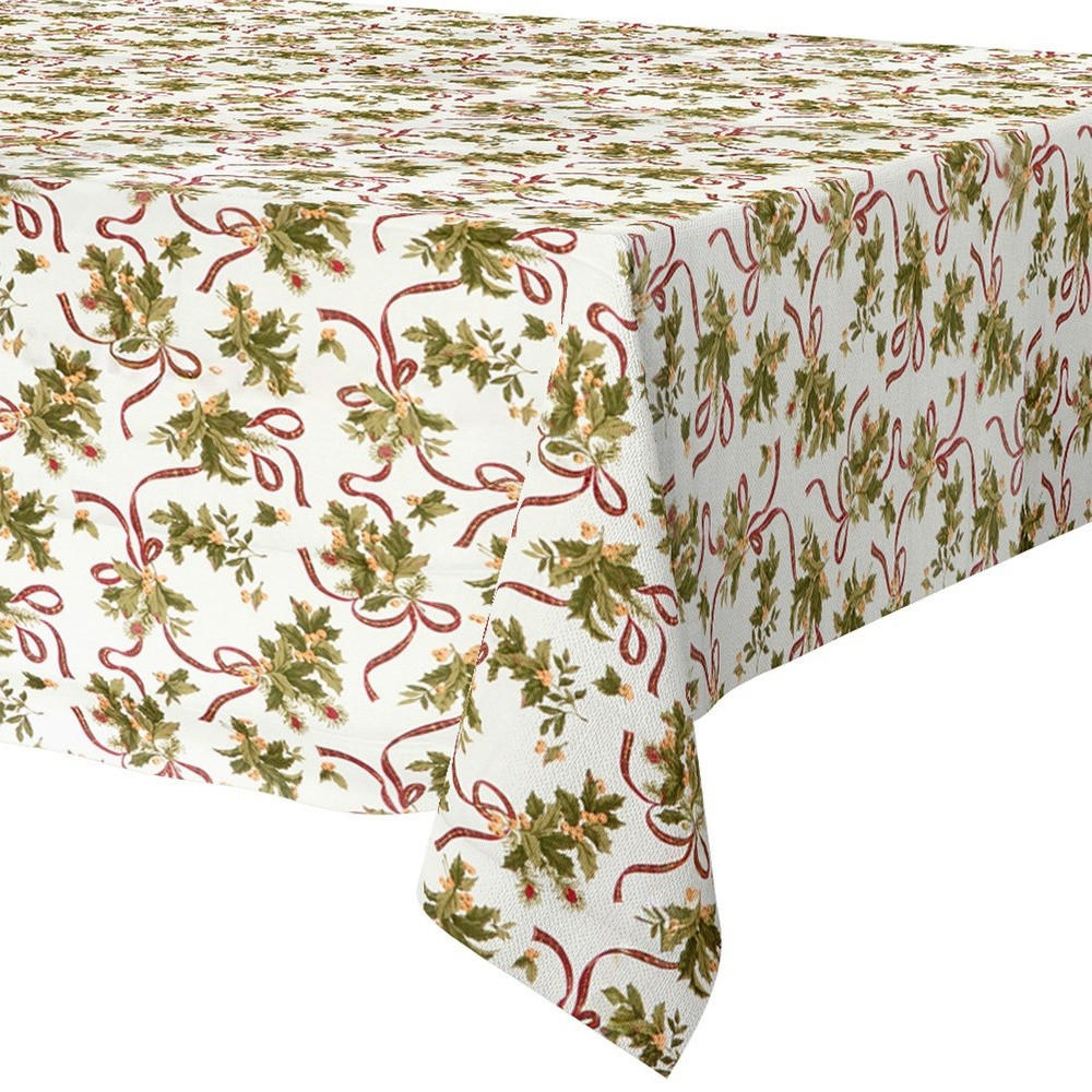 WEIHNACHTSTISCHDECKE Fleckenabweisend 180x130 cm - Creme, Textil (180/130cm) - Excellent Houseware