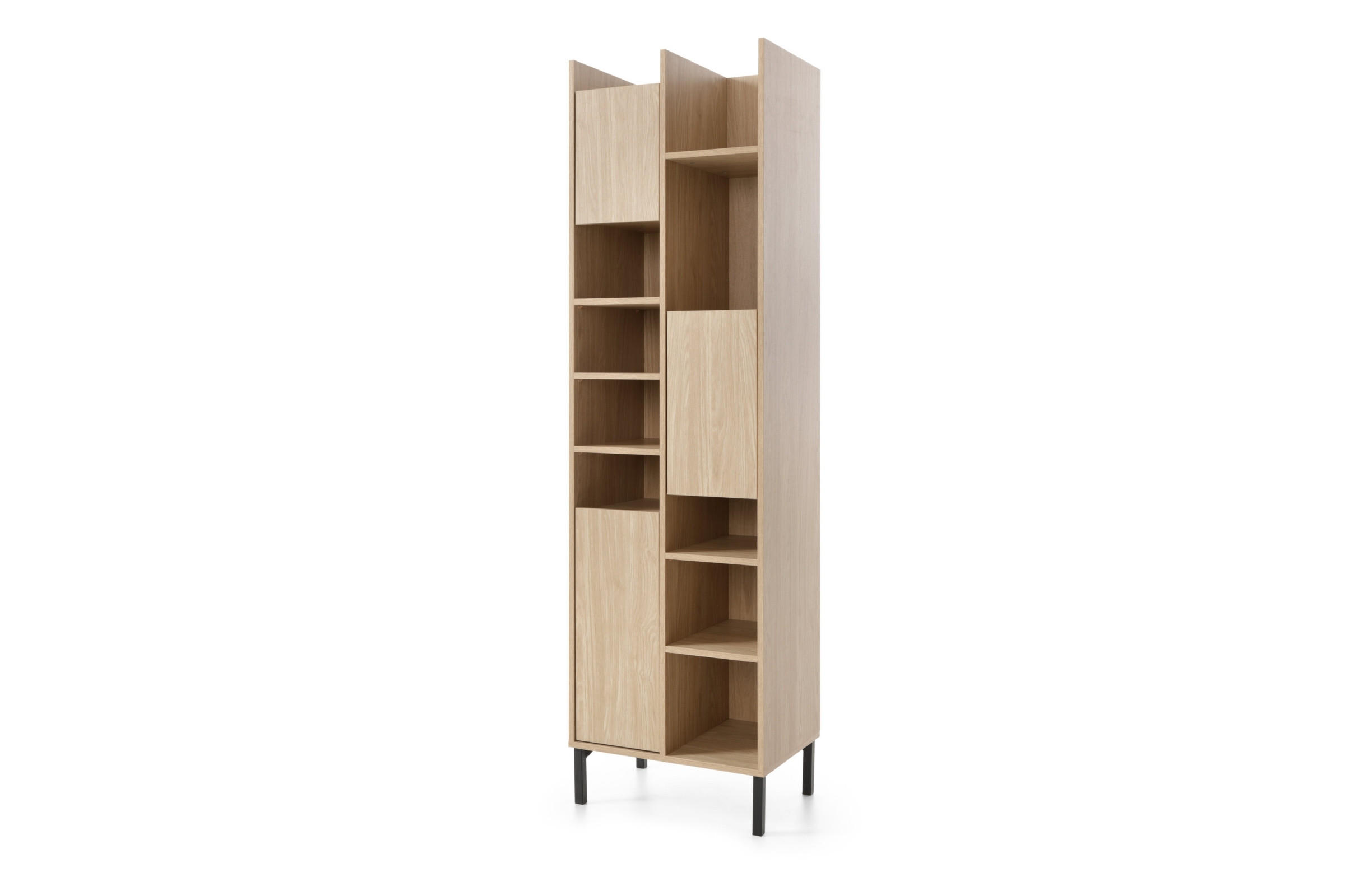 KINDERKLEIDERSCHRANK SORENTO 04 55/40/195 in Sandbeige/Geölte Eiche/Royalblau - Eichefarben/Beige, Holzwerkstoff (55/195/40cm) - Deine Möbel 24