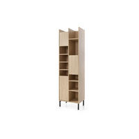 KINDERKLEIDERSCHRANK SORENTO 04 55/40/195 in Sandbeige/Geölte Eiche/Royalblau - Eichefarben/Beige, Holzwerkstoff (55/195/40cm) - Deine Möbel 24