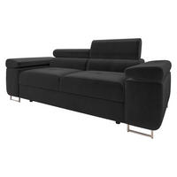 SOFA Torezio 2 - Schwarz, Holz/Textil (198/90/102cm) - MIRJAN24