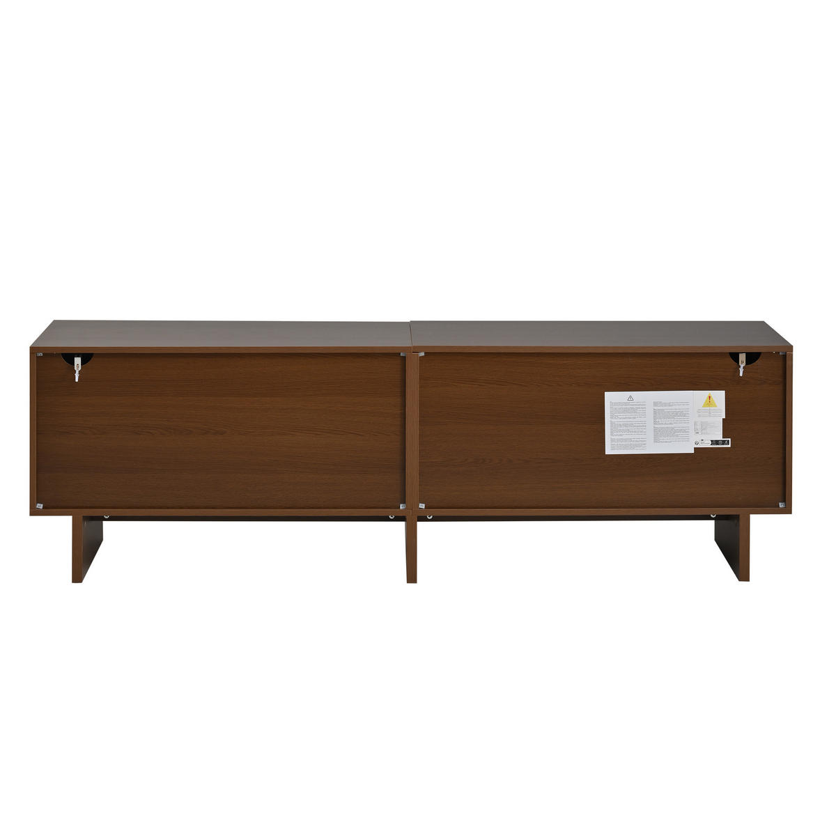 TV-LOWBOARD 180x40x56 cm Nussbaum 4 Schubladen 2 Türen Wellen - Walnussfarben, Holzwerkstoff (40/56/180cm) - FLIEKS