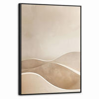 LEINWAND Bilder mit Rahmen - Beige - Natur - Abstrakt - Modern - 70x100 - Beige, Textil (70/100cm) - MuchoWow