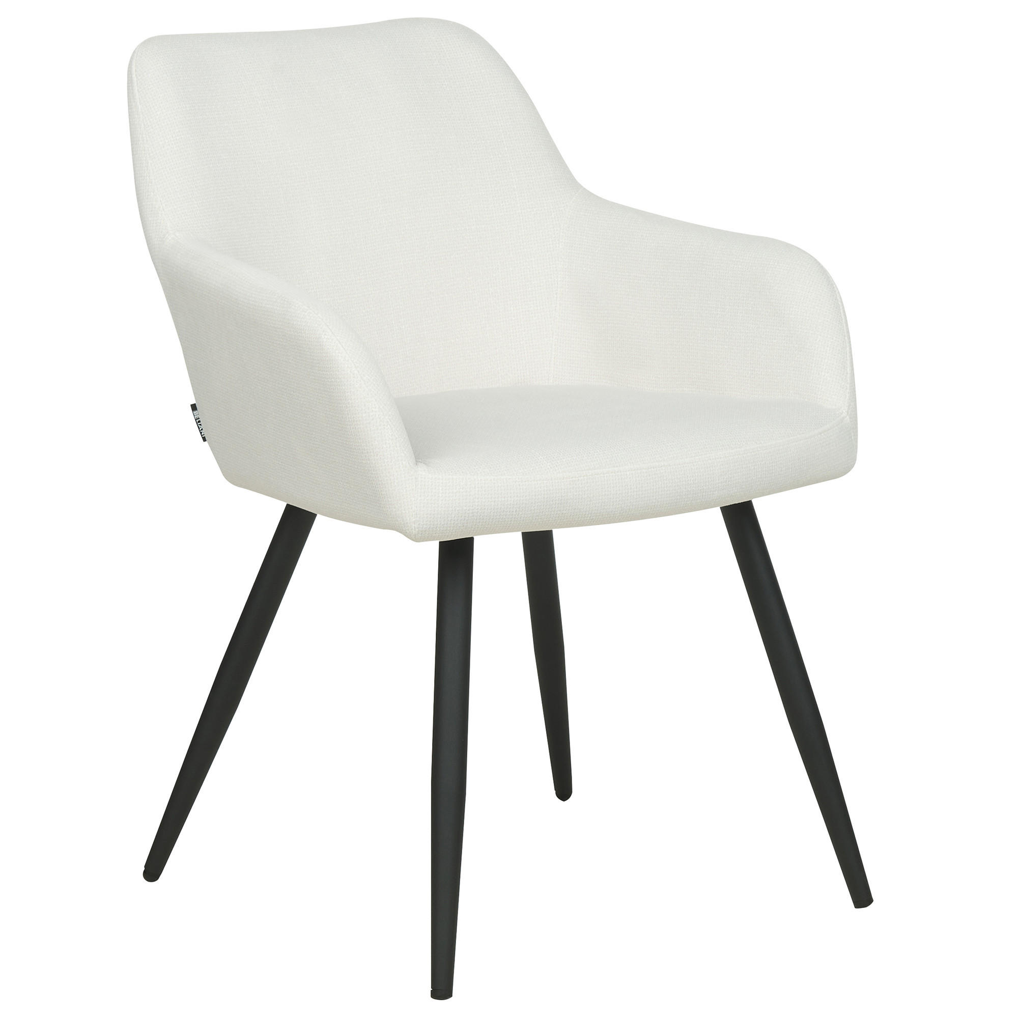 ESSZIMMERSTUHL 2er-Set Samt cremeweiß Casmalia - Weiß, Textil (59/78/62cm) - Beliani