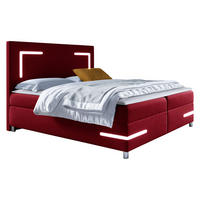 BOXBETT Delos LED - Rot, Holz (140/200cm) - MIRJAN24