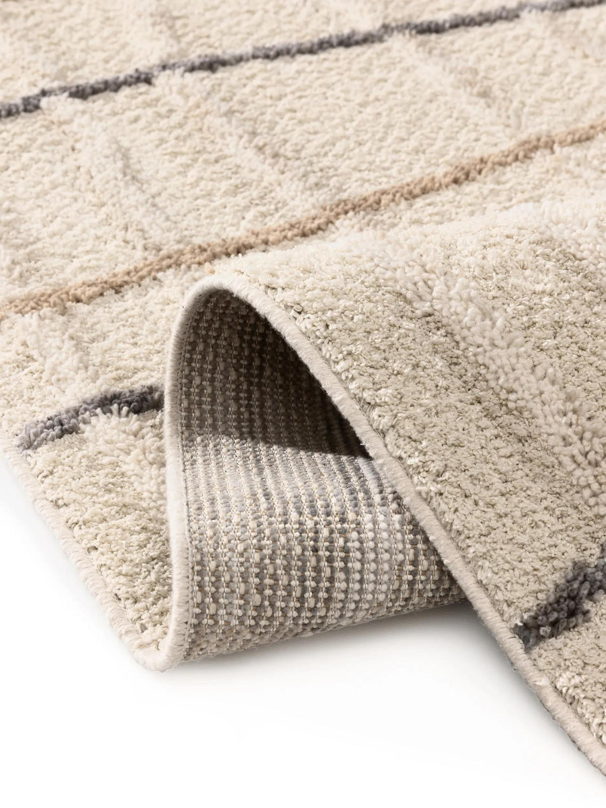 TEPPICH Junis Cream 120/170 cm - Creme, Naturmaterialien/Textil (120/170cm) - benuta