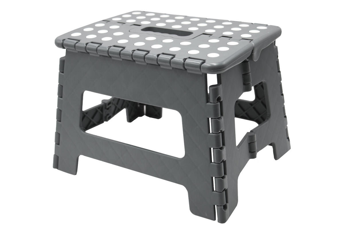 KLAPPHOCKER, 100% Kunststoff - Anthrazit, Kunststoff (29/22/22cm) - Zollner