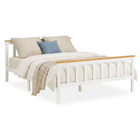 HOLZBETT 140/200 cm weiß natur - Weiß, Holz (140/200cm) - Homestyle4u