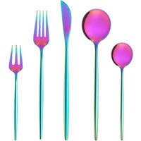 BESTECKSET 6 Personen 30-teilig Edelstahl, Spülmaschinenfest - Multicolor, Metall - Kaket