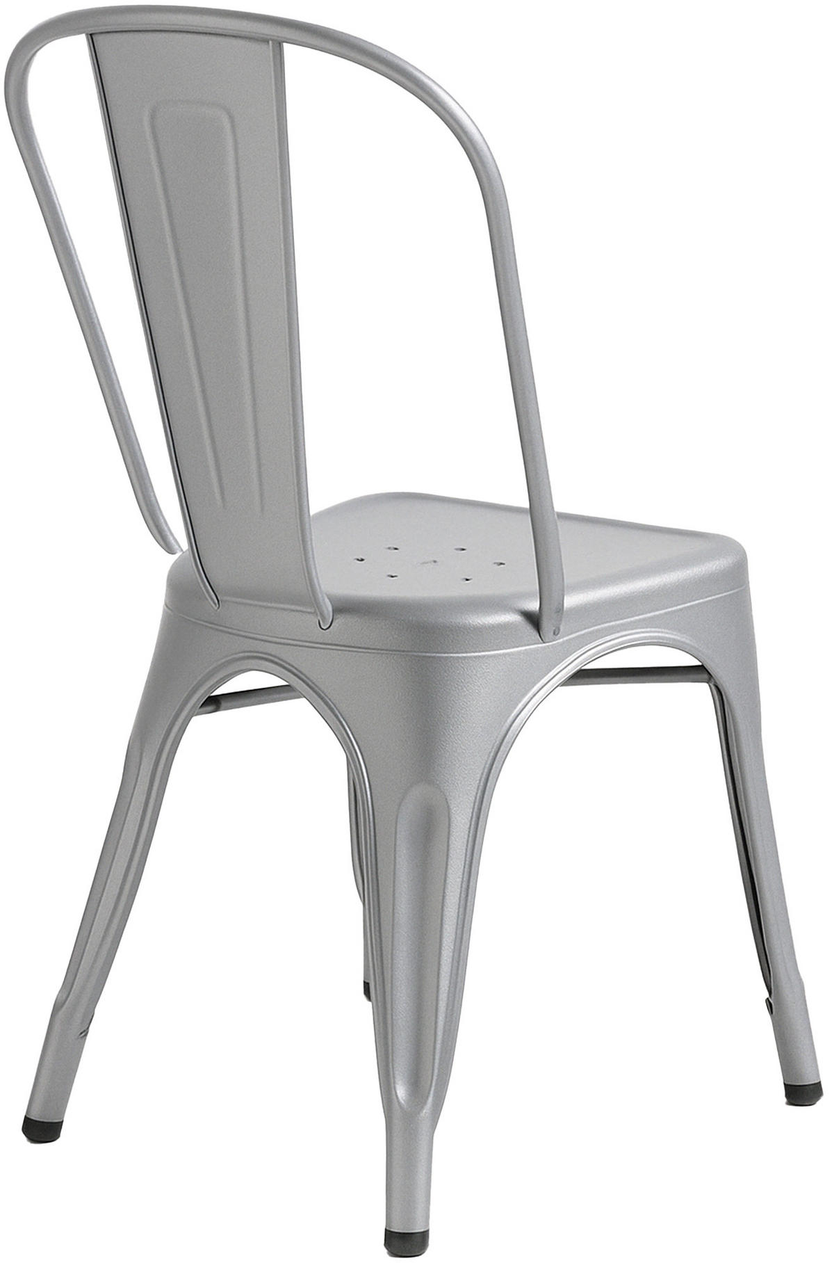 BESUCHERSTUHL Metall Silber - Silberfarben, Metall (44/89/48cm) - CLP