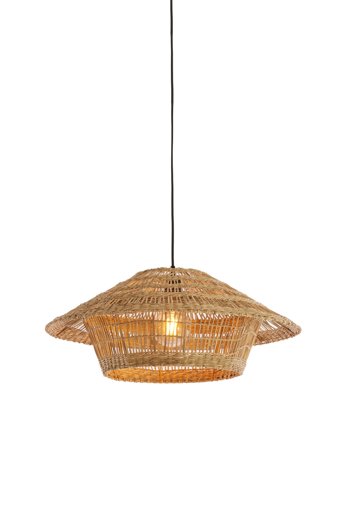 HÄNGELAMPE - Braun - 64/64/26 cm - Braun, Naturmaterialien (64/64/26cm) - Light & Living