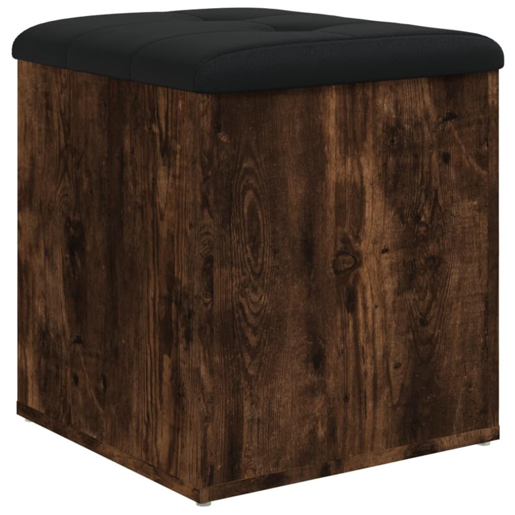 SITZBANK Jona mit Stauraum Räuchereiche 42x42x45 cm - Eiche San Remo, Holz (42/45/42cm) - DELUKE