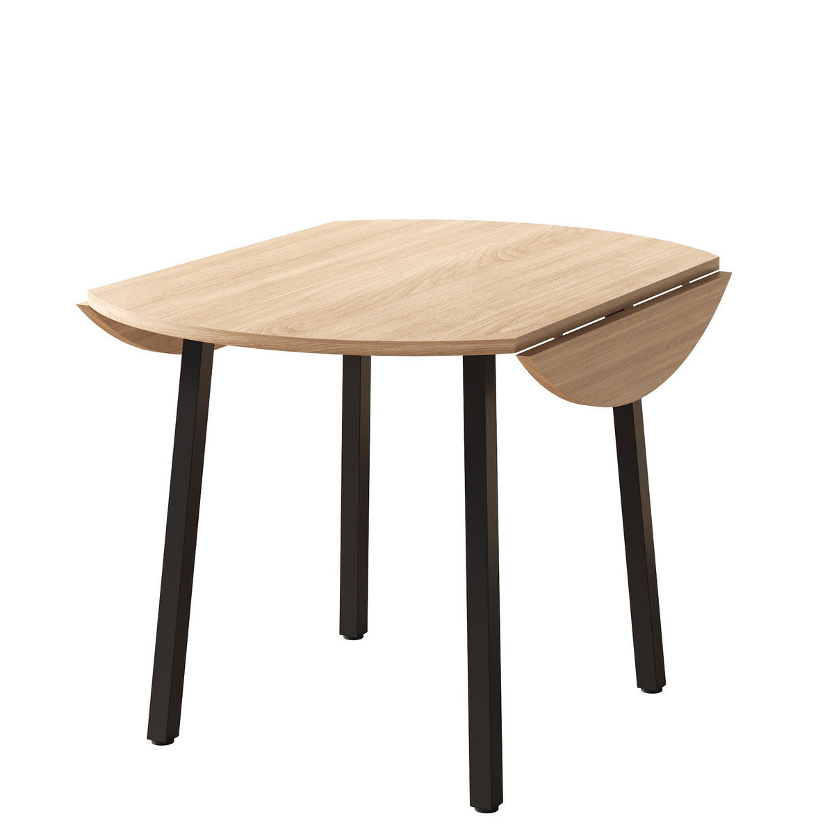 KLAPPTISCH 100/100/75 cm Eichefarben aus MDF beidseitig klappbar für 2–4 Personen - Eichefarben, Holzwerkstoff (100/100/75cm) - OKWISH