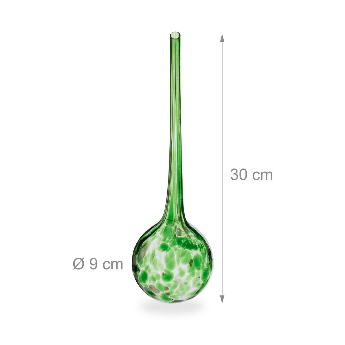 2XBEWÄSSERUNGSKUGEL - Grün, Glas (9/30/9cm) - Relaxdays