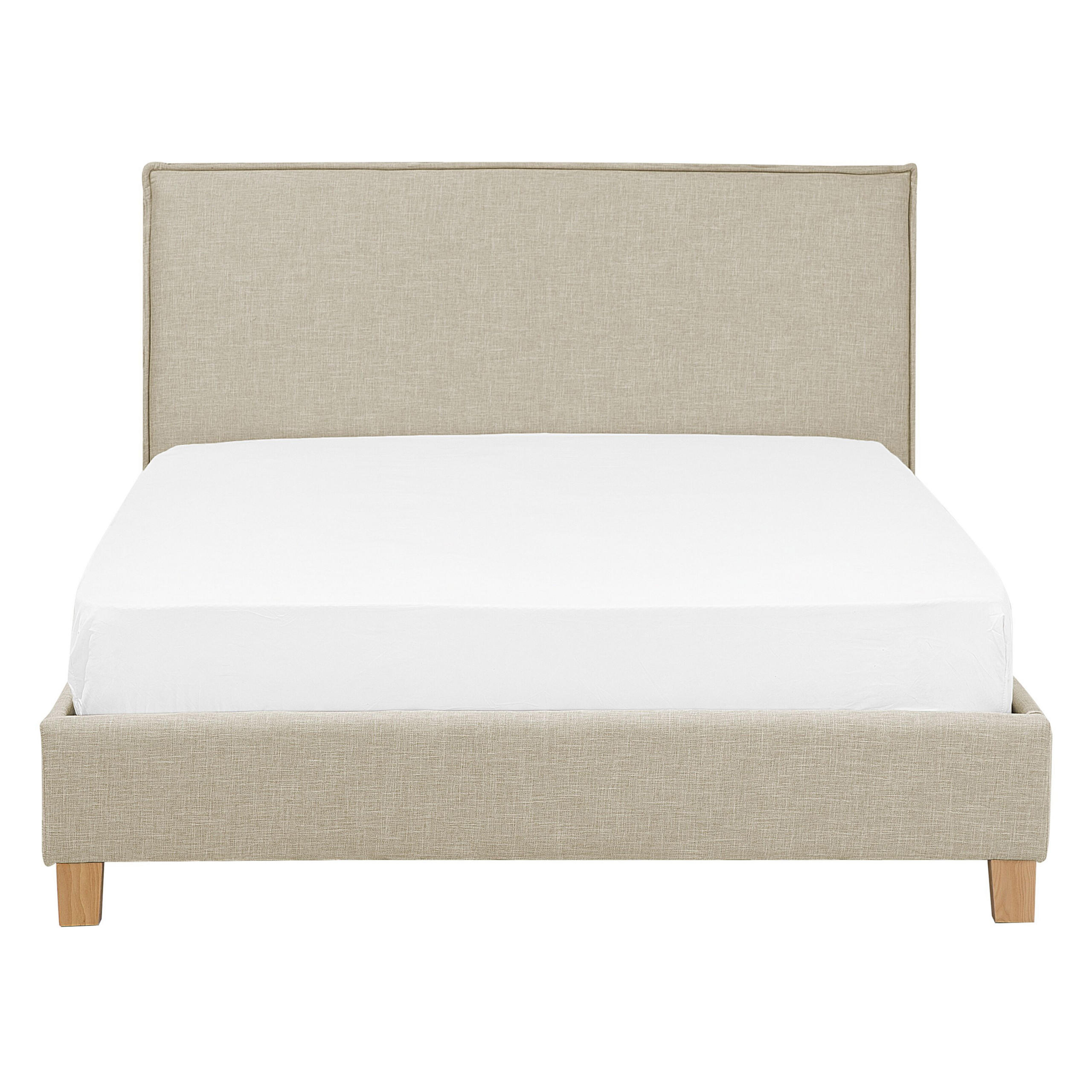 POLSTERBETT mit Lattenrost 140x200 cm Beige Sennez - Beige, Textil (140/200cm) - Beliani