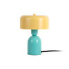 TISCHLAMPE Double Funky 19/19/24 cm - Türkis, Metall (19/19/24cm) - Leitmotiv