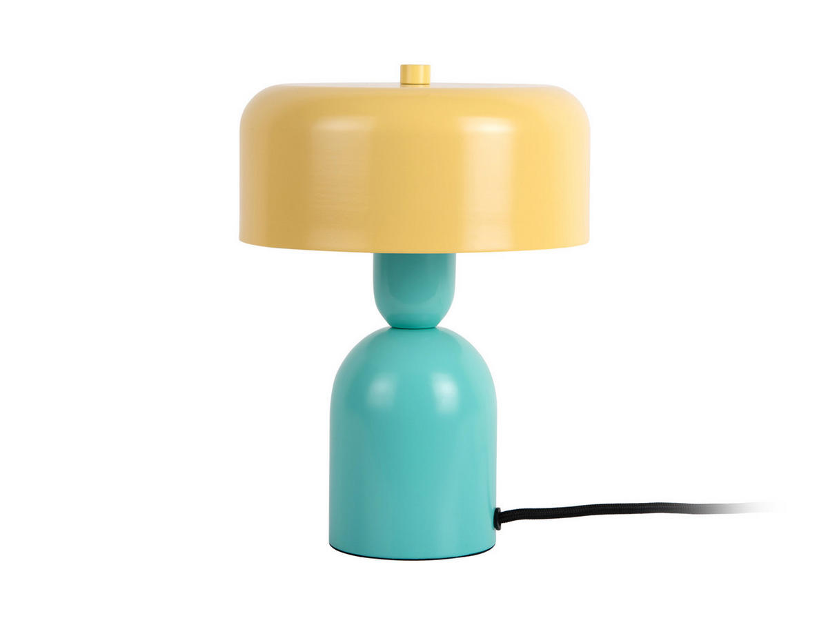 TISCHLAMPE Double Funky 19/19/24 cm - Türkis, Metall (19/19/24cm) - Leitmotiv