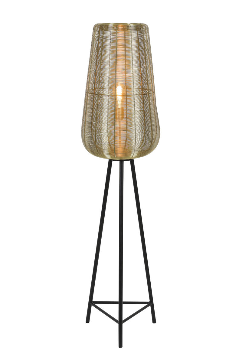 STEHLEUCHTE Adeta Gold Ø37/147 cm - Goldfarben, Metall (37/37/147cm) - Light & Living