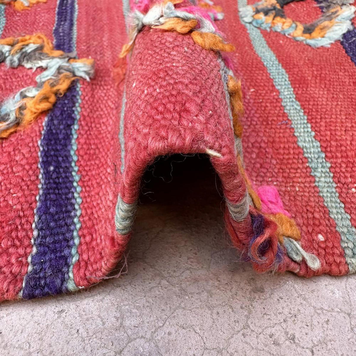 BERBERTEPPICH aus reiner Wolle 138x 220 cm - Rot, Naturmaterialien (138/220cm) - AFK Living