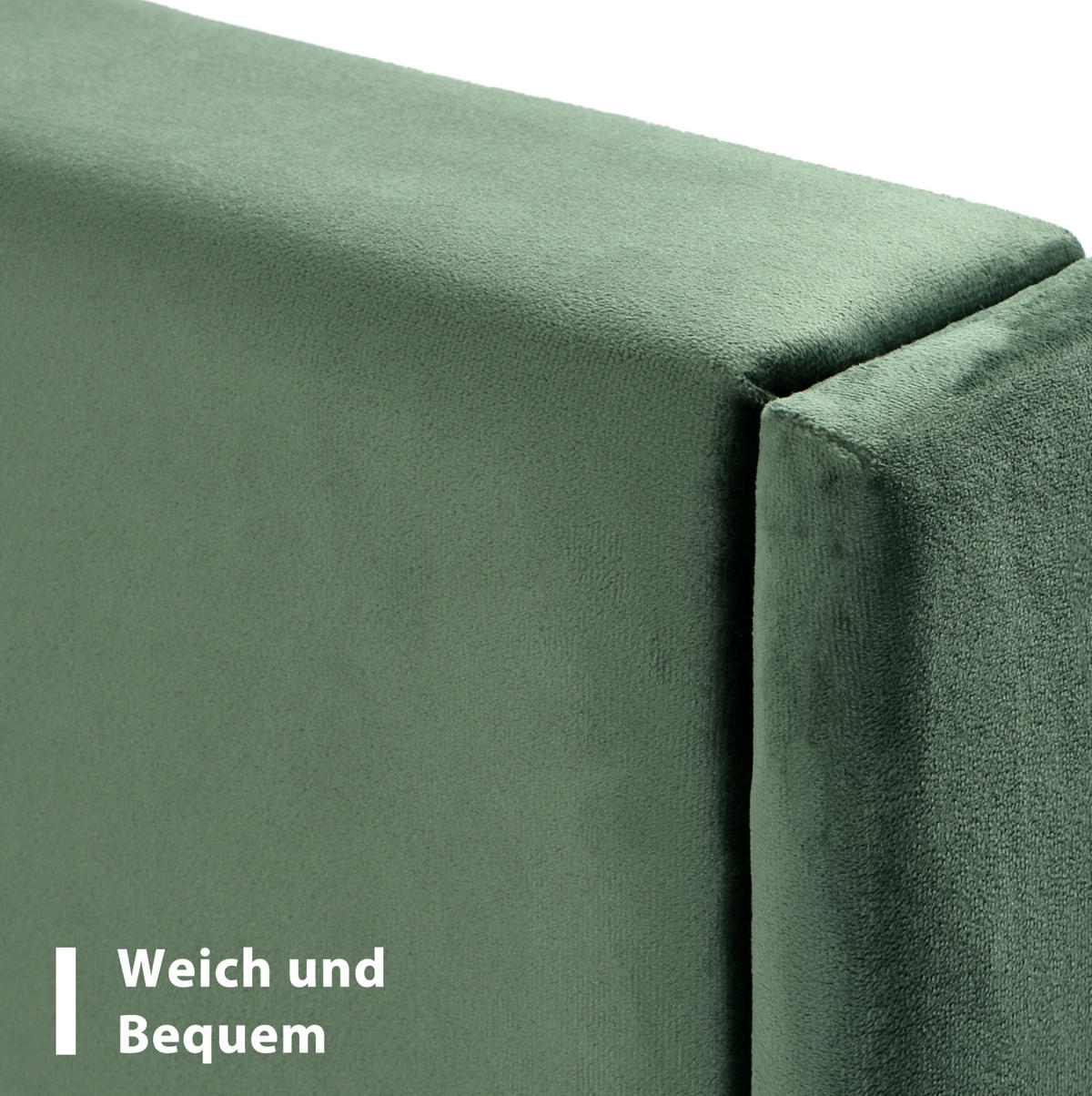 POLSTERBETT 90/200 cm Dunkelgrün aus Samt mit Lattenrost - Grün, Textil (90/200cm) - OKMYHOME