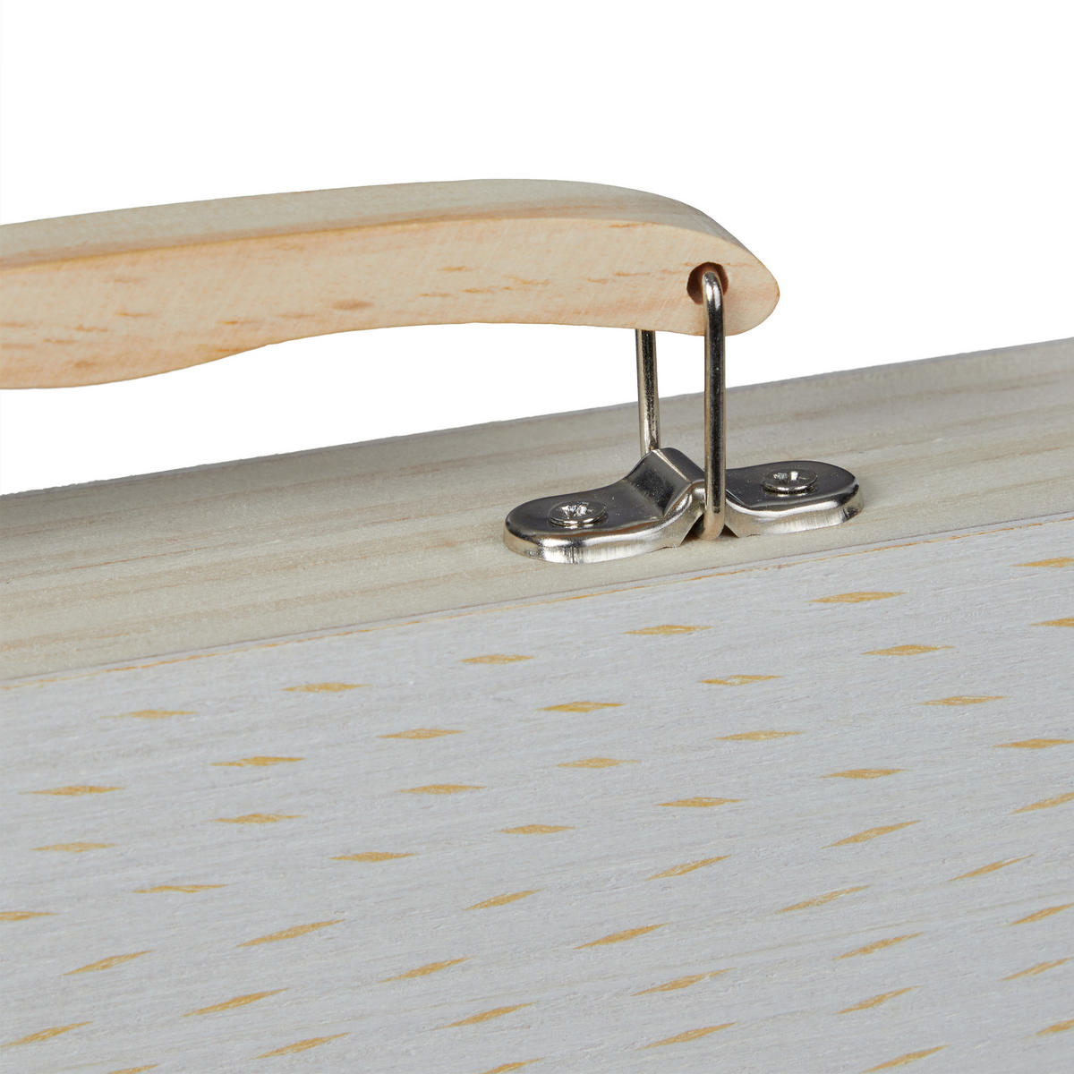 MALKOFFER - Hellbraun, Holz/Kunststoff (36.5/5/26.5cm) - Relaxdays