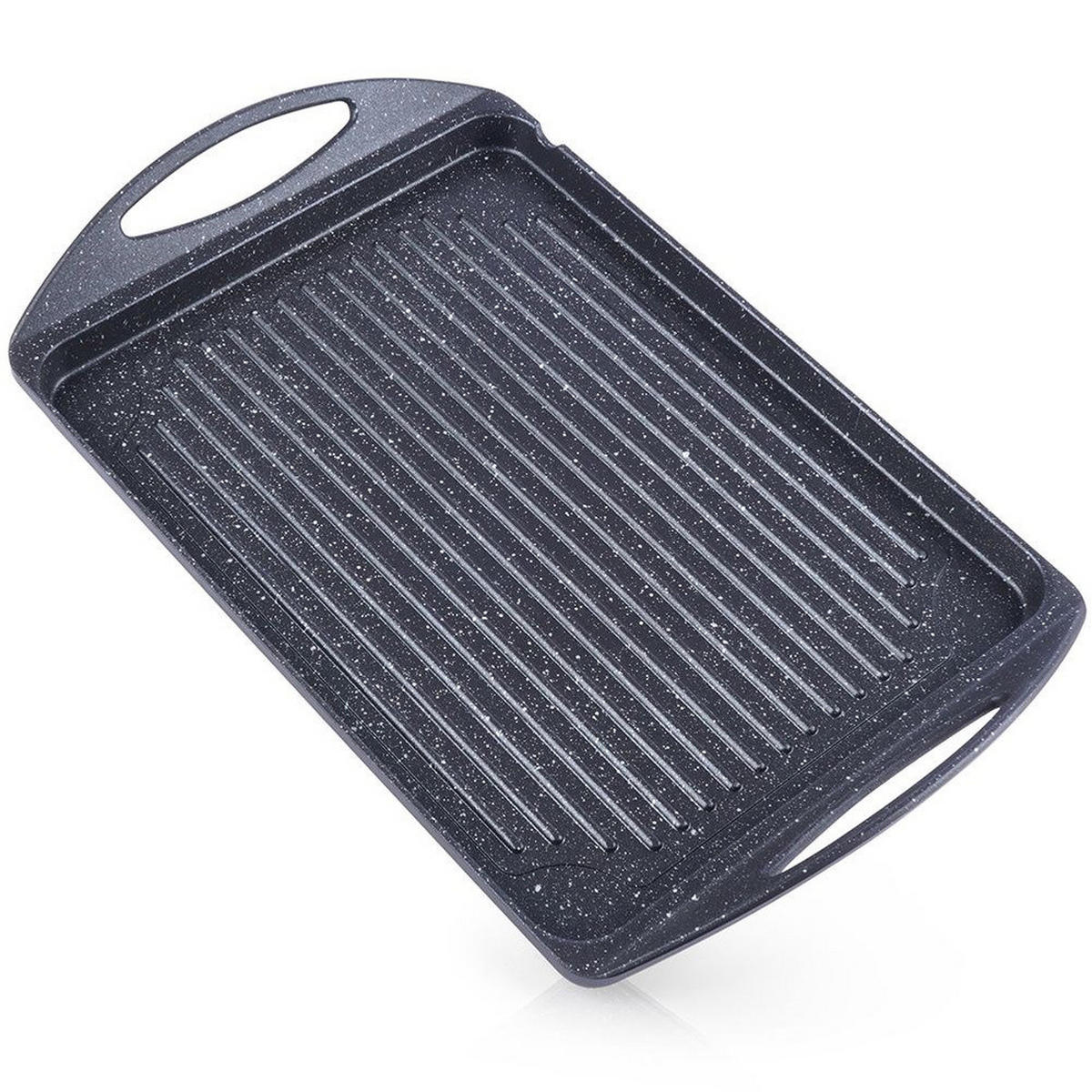 GRILLPLATTE Grande schwarz - Schwarz, Metall (42/27/5.5cm) - Orion 