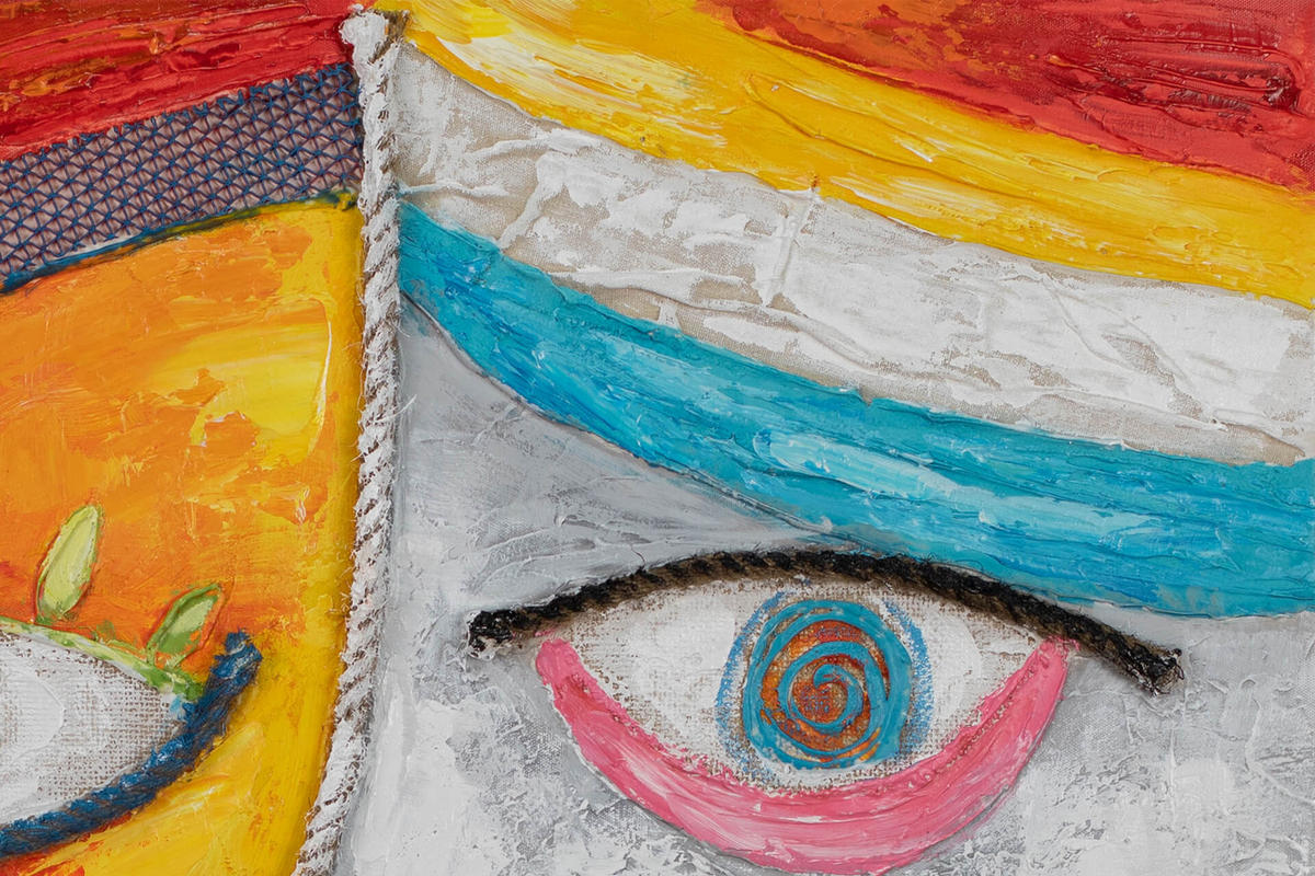 ACRYLBILD HANDGEMALT 80/80 cm - Multicolor, Holz/Textil (2.66/80cm) - KUNSTLOFT