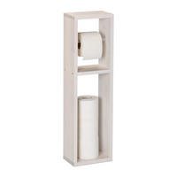 TOILETTENPAPIERHALTER - Weiß, Holz (20/70/13cm) - Relaxdays