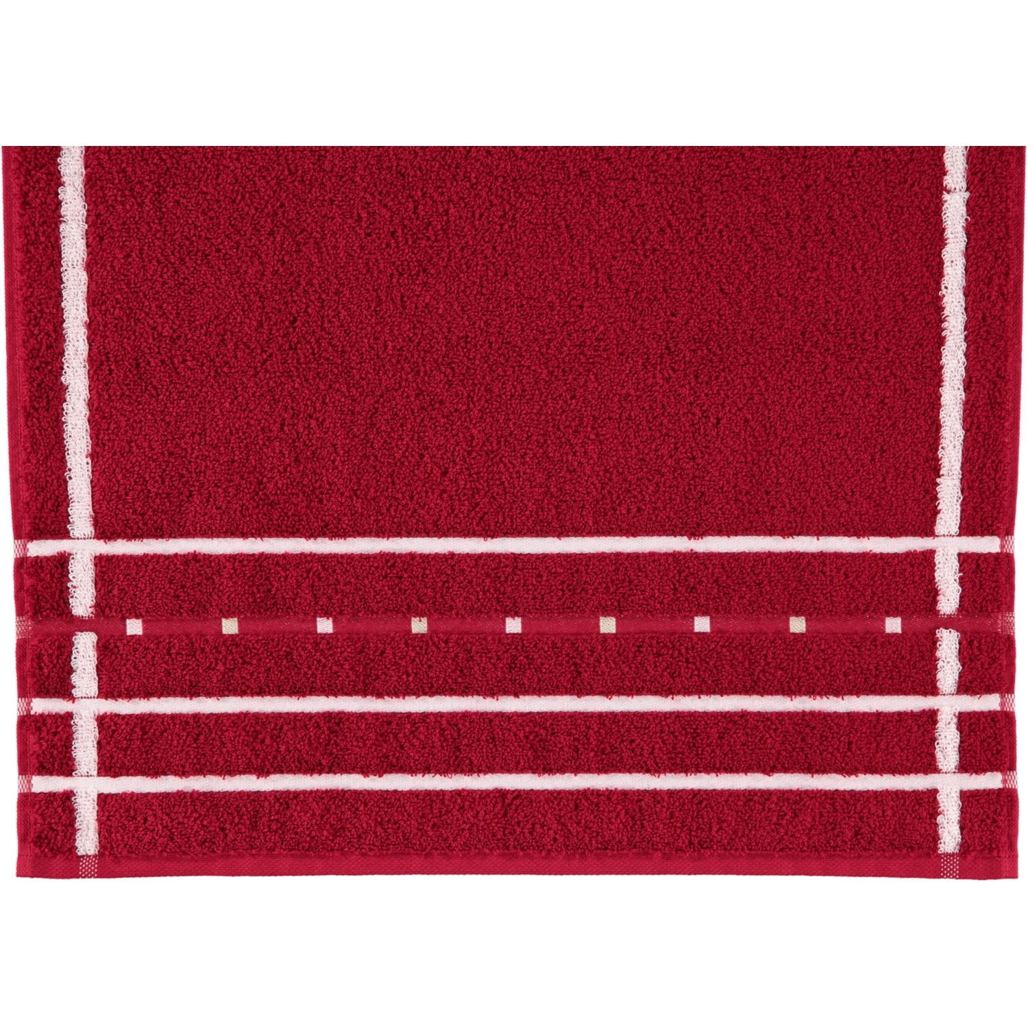 HANDTÜCHER QUADRATI RUBIN - 067 - Rot, Textil (30/30cm) - Vossen