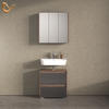 BADMÖBEL-SET Savuto Anthrazit 2 Teile - Anthrazit/Walnussfarben, Holzwerkstoff (67/68/30cm) - Livinity®