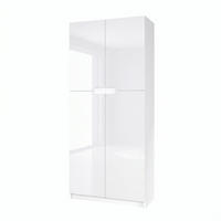 BÜROSCHRANK Logan Fronten in Weiß Hochglanz - Weiß Hochglanz, Holzwerkstoff (82/184/37cm) - Vladon
