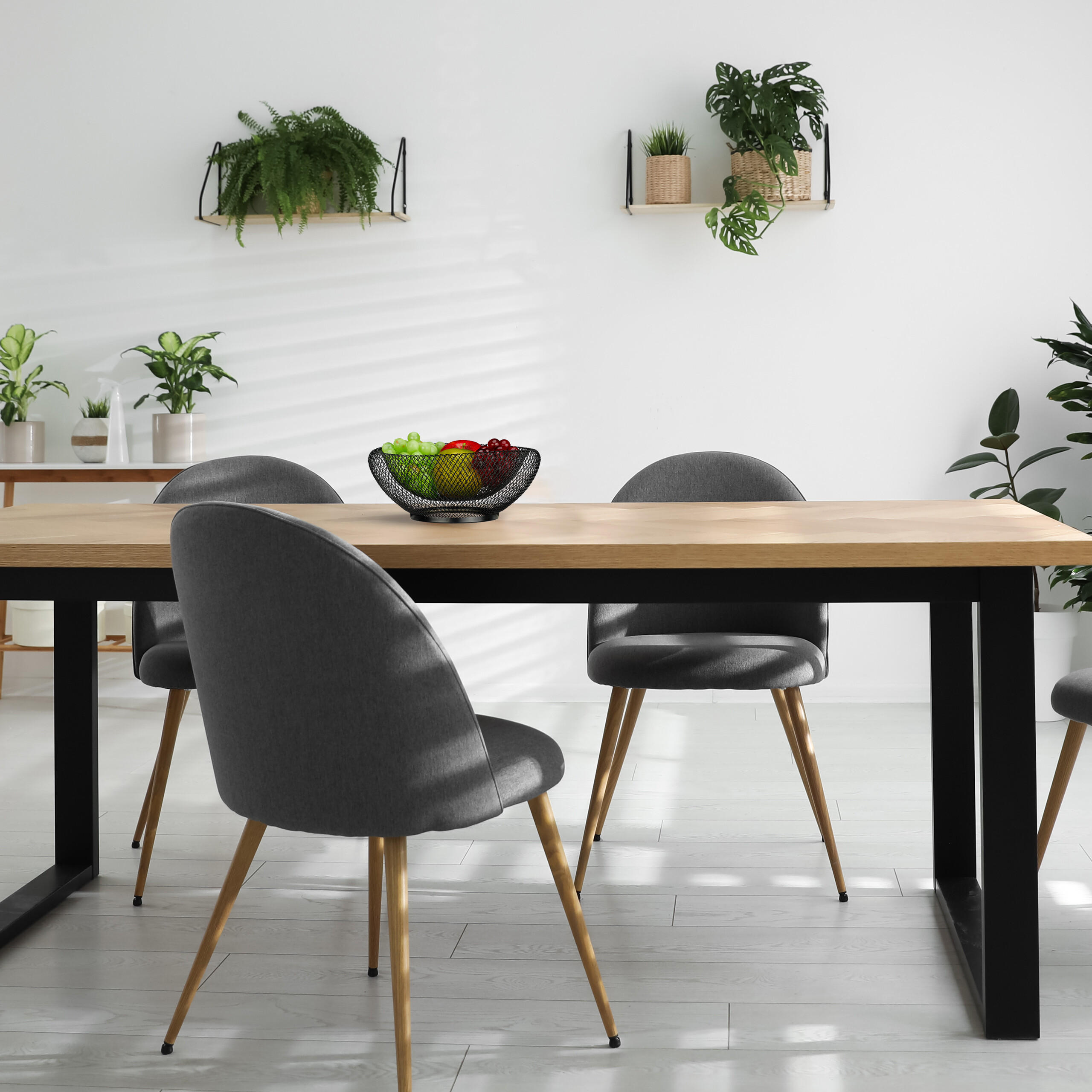 OBSTSCHALE - Schwarz, Metall (10cm) - Relaxdays