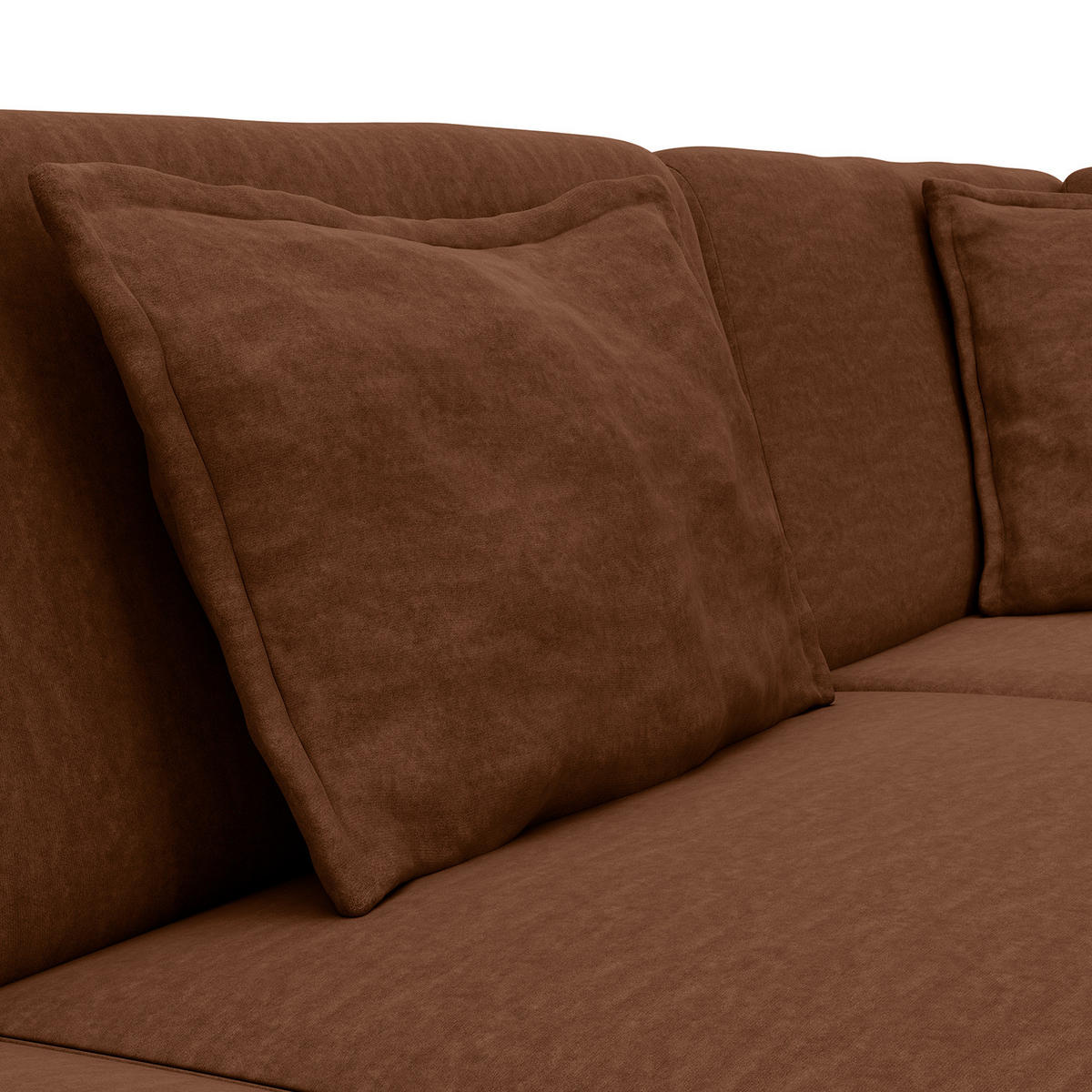 WOHNLANDSCHAFT - Schwarz/Braun, Kunststoff/Textil (431/84/272cm) - home24