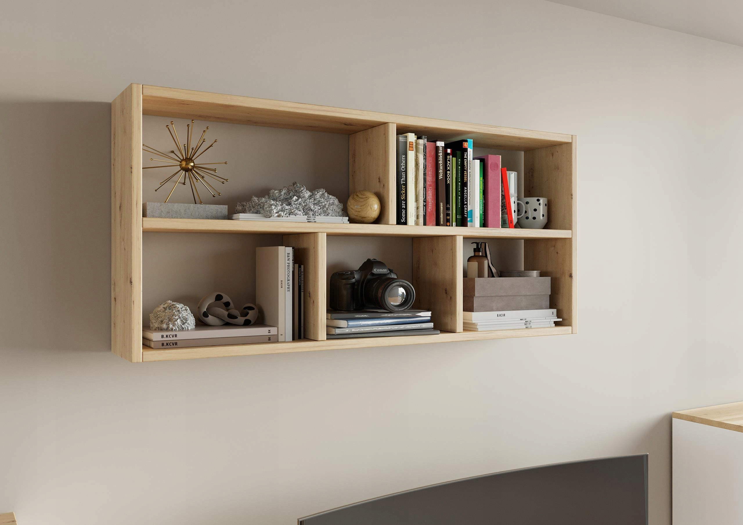 HÄNGEREGAL TEO Artisan Eiche 113,6/25/50 cm - Eiche Artisan, Holzwerkstoff (113.6/50/25cm) - Matkam Möbel