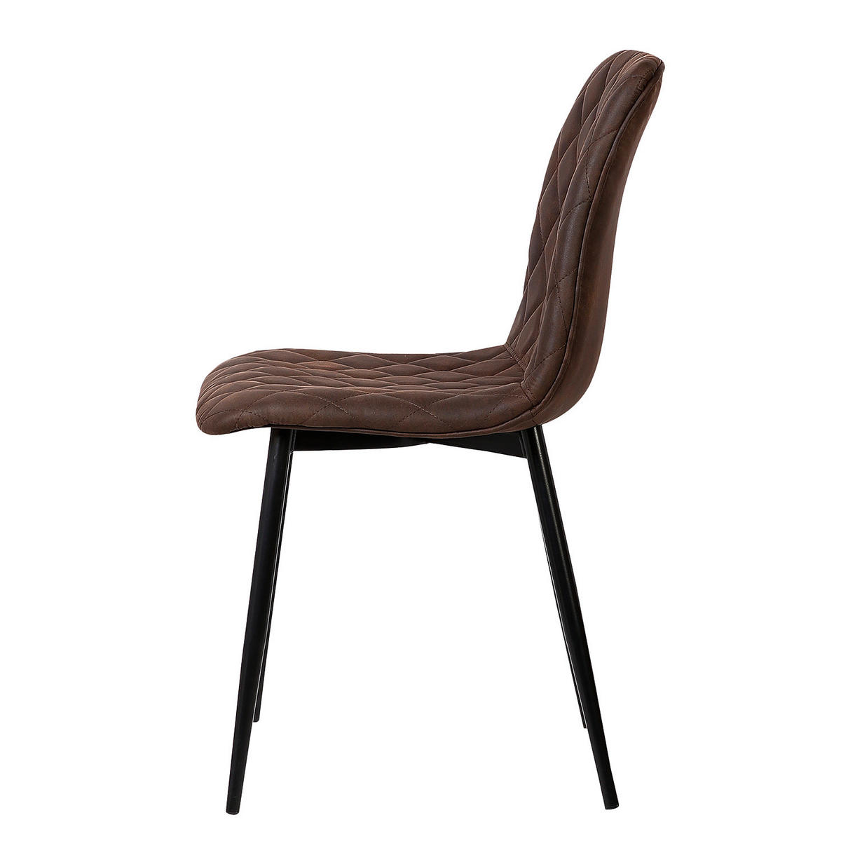 POLSTERSTUHL - Stahl - Dunkelbraun, Textil (45/85/51cm) - home24