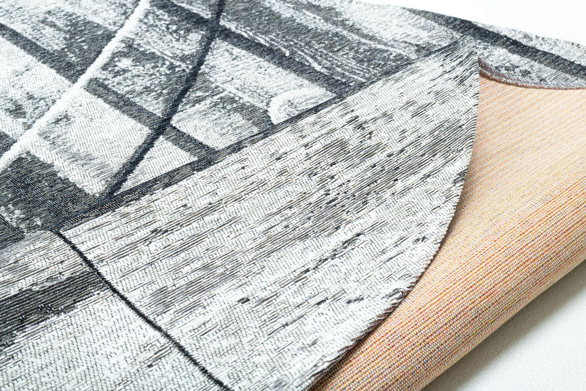 FLACHWEBTEPPICH Keitum 100x100 cm - Grau, Textil (100/100cm) - Sansibar SYLT
