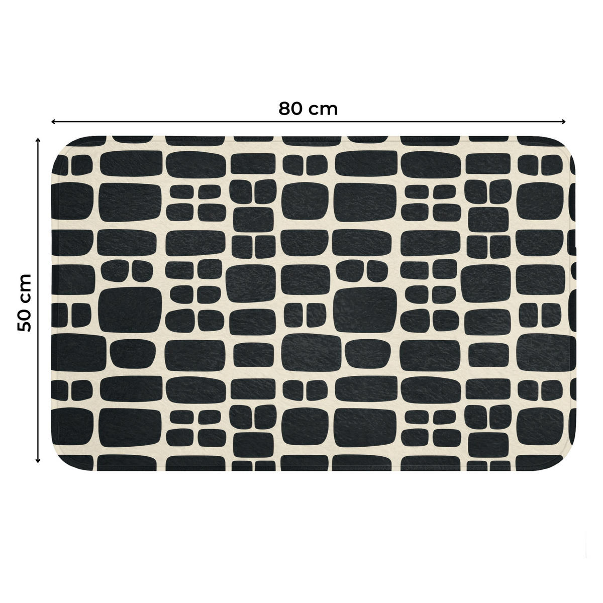 WC PŘEDLOŽKA Moderní - organické - černé 80x50 cm - antracitová, textil/plast (80/1cm) - OnlyWow