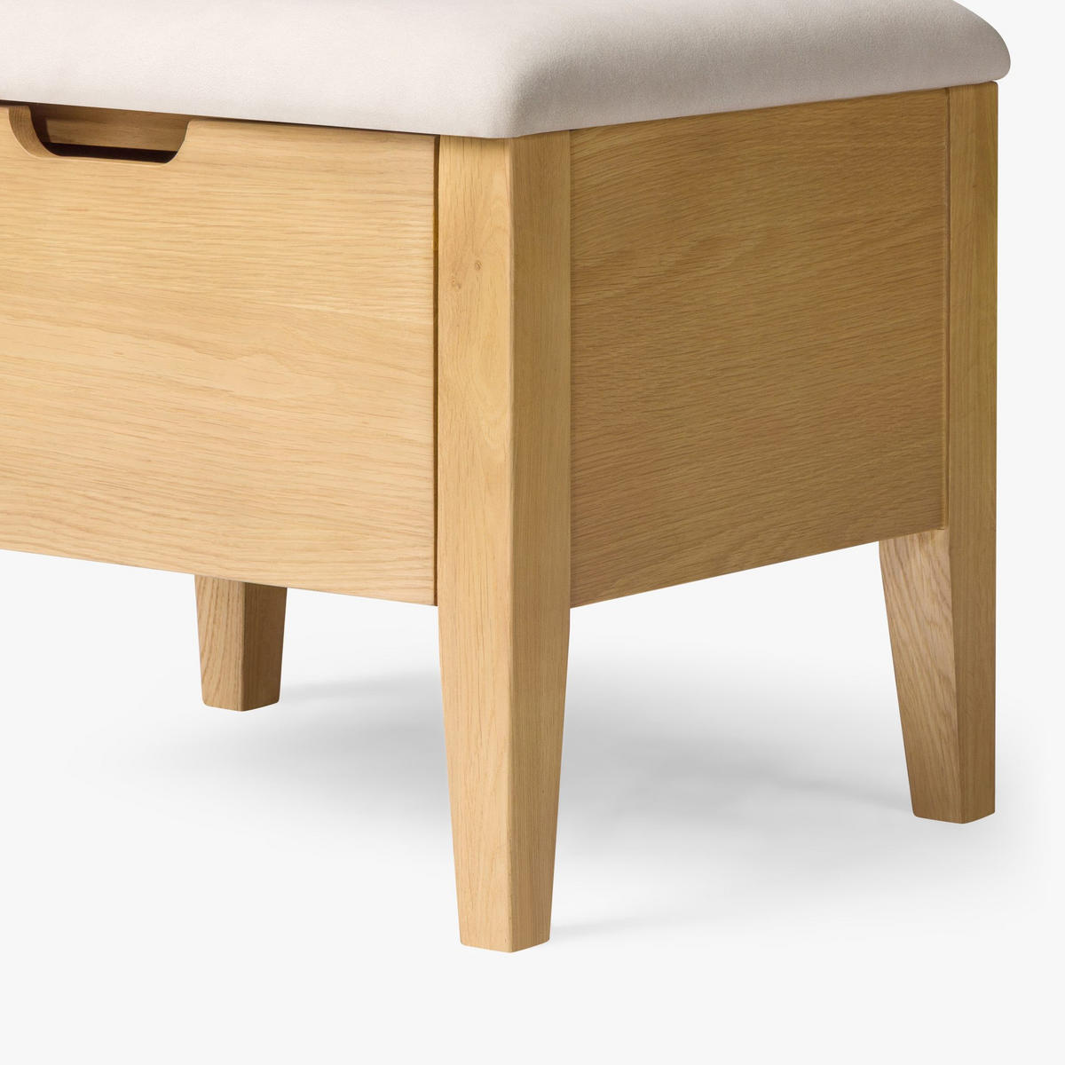 BANK Oslo 55 cm - Beige, Holz (55/45/43cm) - WOODEK