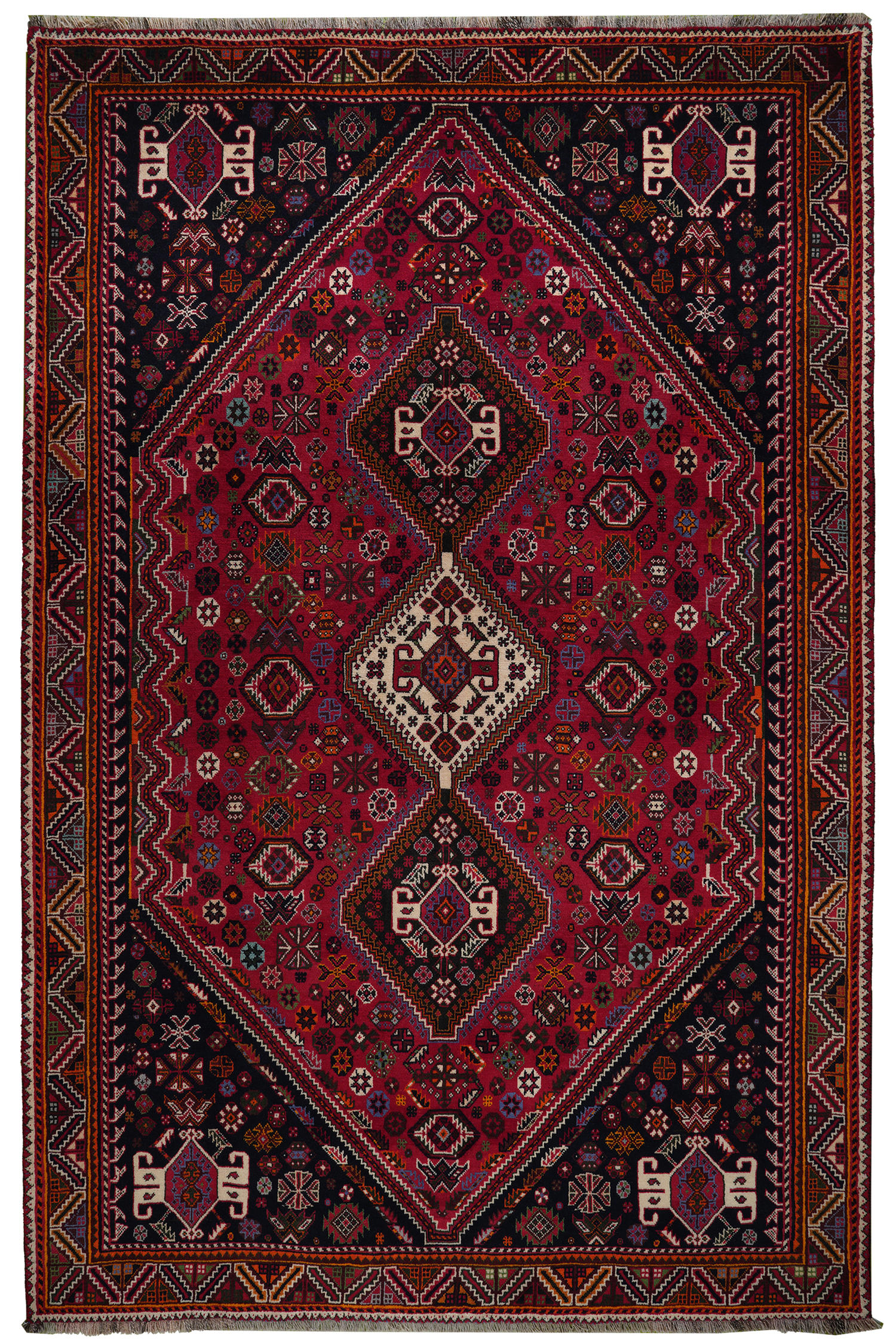 TEPPICH Gashgai Rot 300/198 cm Schurwolle - Rot, Textil (198/300cm) - Looma