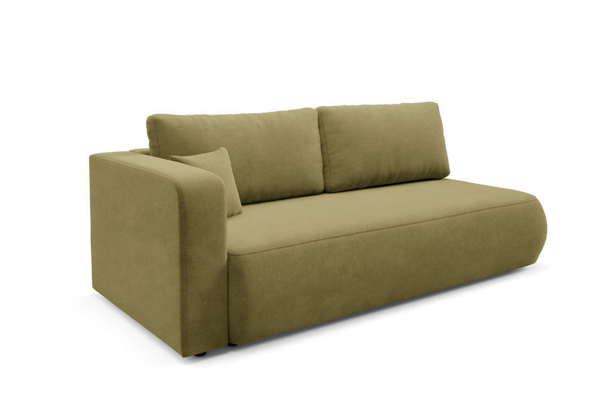 SCHLAFSOFA mit Bettkasten Grün - Schwarz/Grün, Holz/Holzwerkstoff (228/82/106cm) - Furnisell