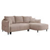 ECKSOFA Sycylia, Seite: Rechts - Beige/Schwarz, Holz/Textil (244/165cm) - MIRJAN24