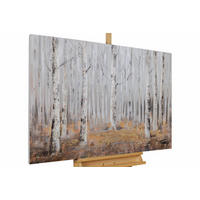 ACRYLBILD HANDGEMALT 120/80 cm - Weiß/Braun, Holz/Textil (1.8/80cm) - KUNSTLOFT