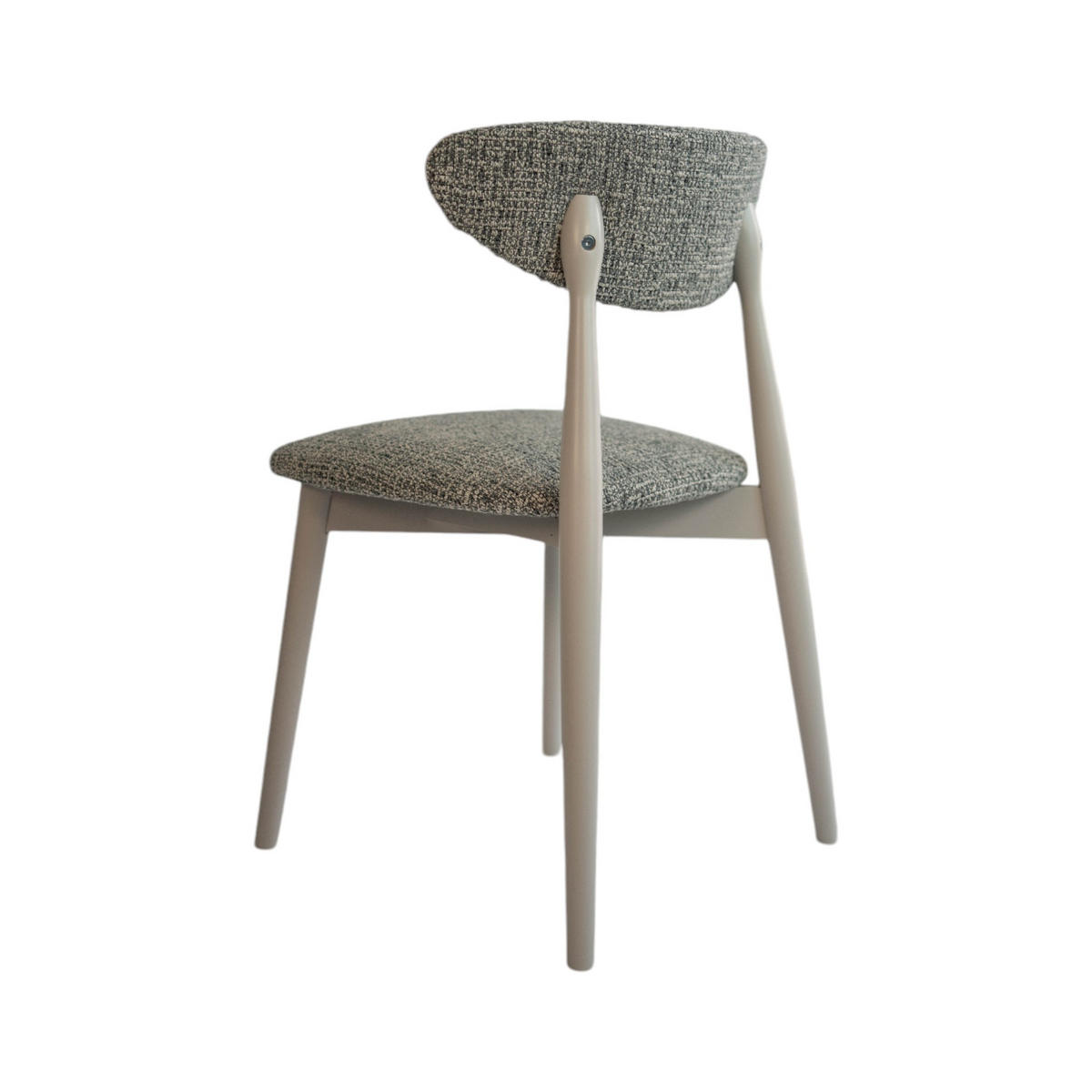 STUHL Ryga I 48 x 45 x 80 cm, mit gepolsterter Rückenlehne und Sitzfläche, grau, kaschmir - Kaschmir/Grau, Metall (48/80/45cm) - Margaret Hadas24