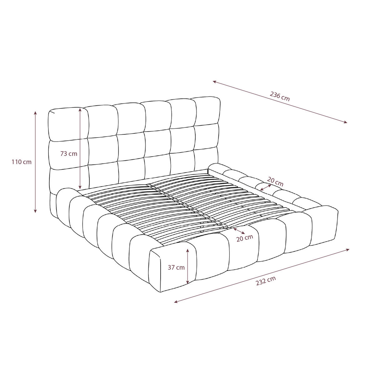 POLSTERBETT AMITY MAXI 200x200 cm in Olivgrün, gepolstertes Kopfteil, Lattenrost, Bettkasten, Bouclé-Stoff - Naturfarben/Olivgrün, Holz/Textil (200/200cm) - Muffo