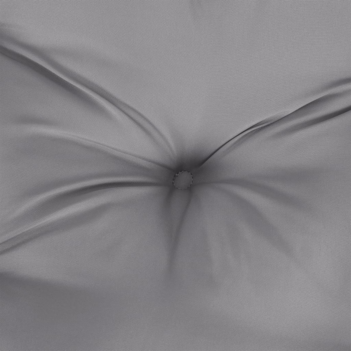 HOCHLEHNER-AUFLAGEN 4 Stk. Grau Oxford-Gewebe - Grau, Textil (50/7/120cm) - vidaXL