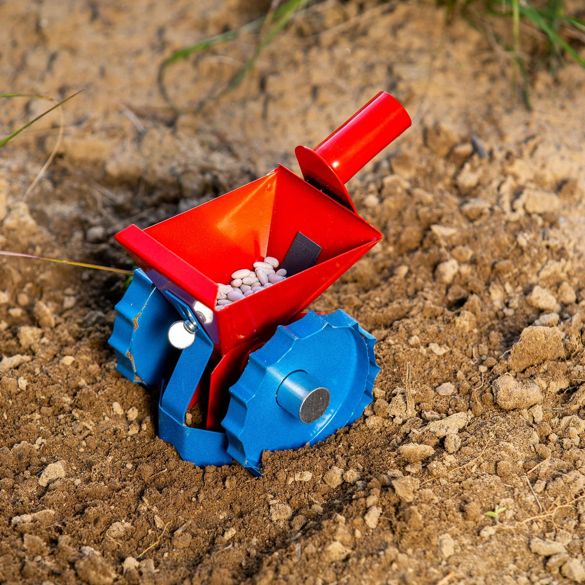 PFLANZGEFÄß, 20 x 12 cm, rot - Blau/Rot, Metall (12/18cm) - KADAX