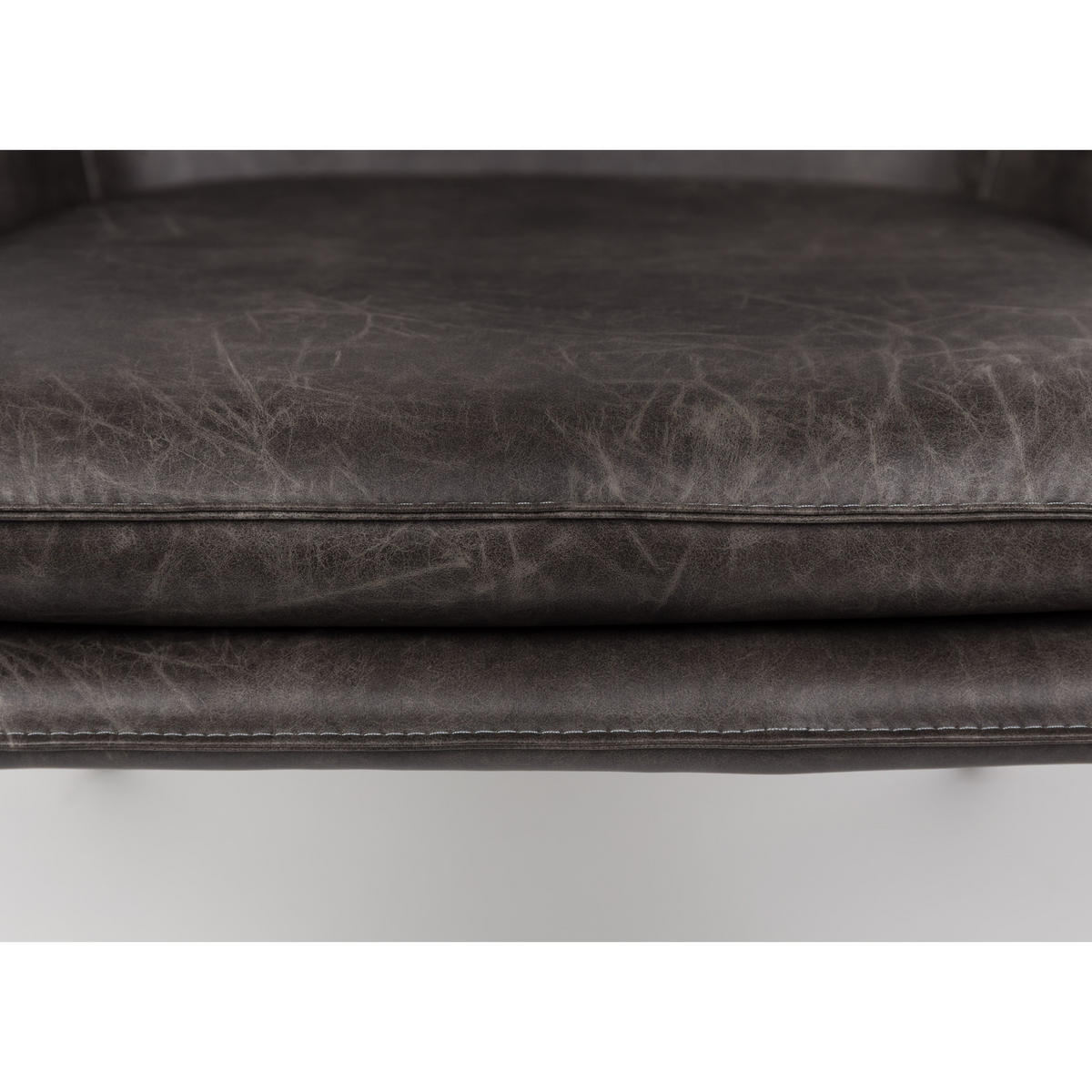 SESSEL Bon Dunkelgrau - Grau, Textil (80/78/76cm) - Housecraft Living