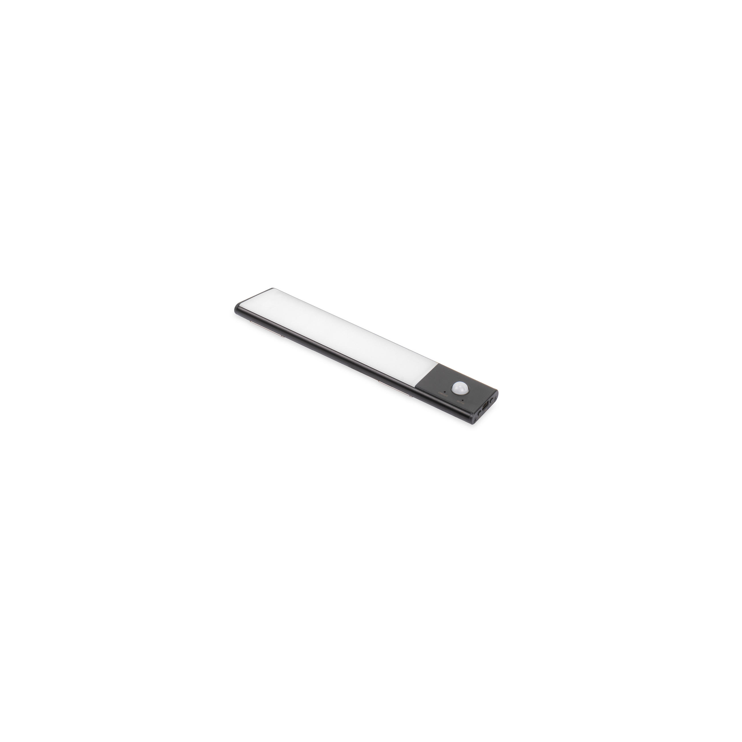 LED-WANDLEUCHTE Kaus Black, USB wiederaufladbar, mit Bewegungssensor, L240mm, Kunststoff und Aluminium, Schwarzer Metallic-Lack - Schwarz, Kunststoff (4.1/2/24cm) - EMUCA