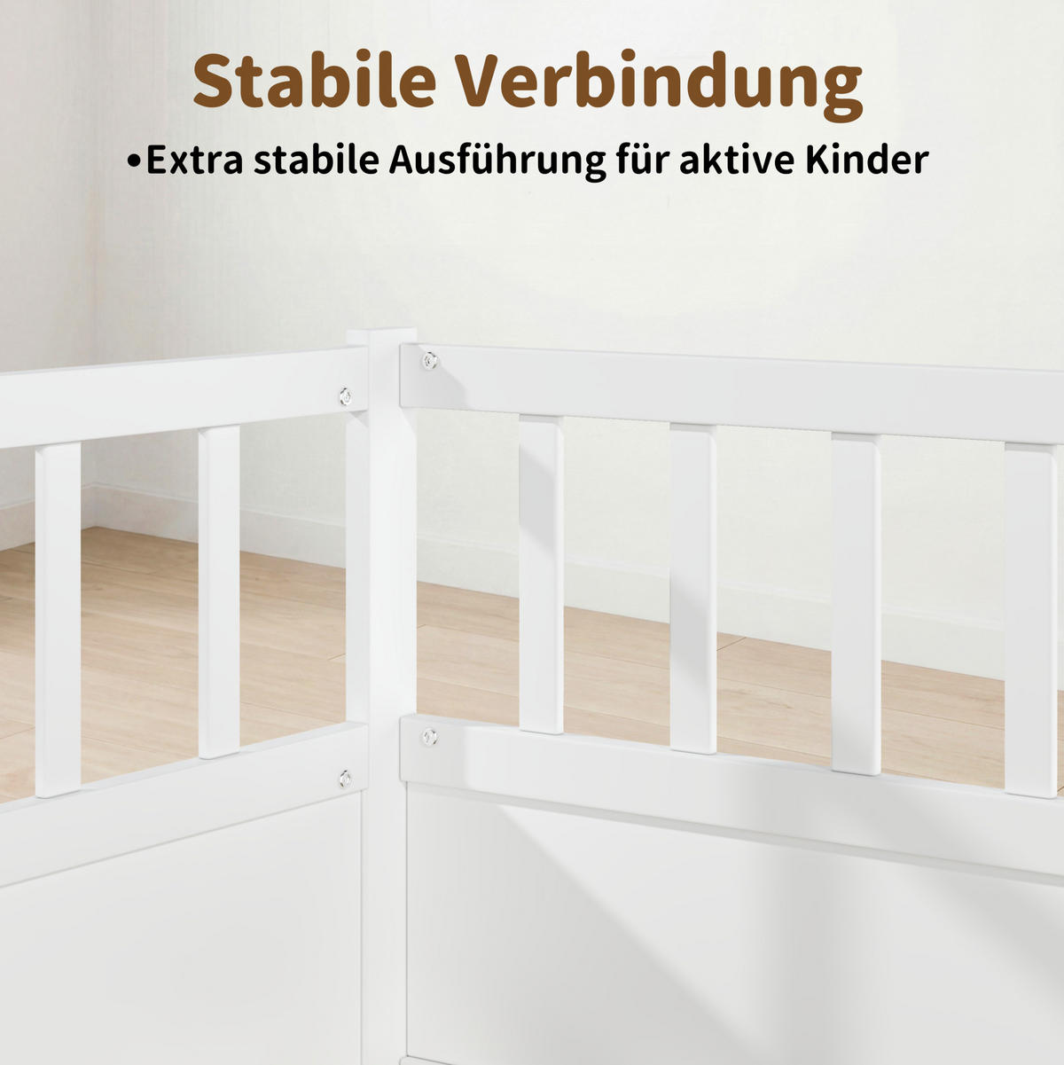 KINDERBETT 90/200 cm aus Kiefer mit Rausfallschutz und Lattenrost Weiß - Weiß, Holz (90/200cm) - Modenvie